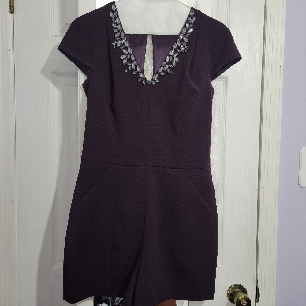 LIKE NEW TED BAKER EMBELLISHED ROMPER, SZ 0